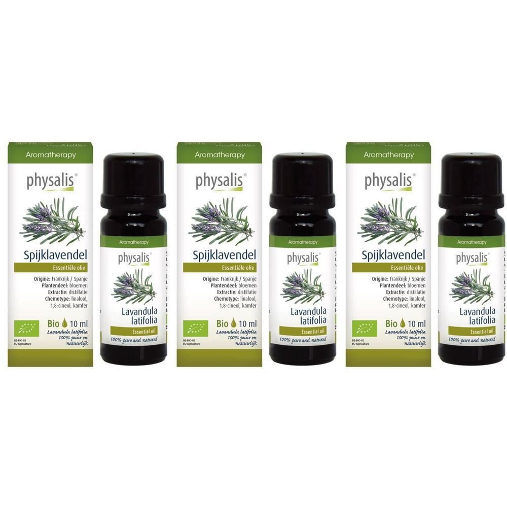 Biologische etherische olie Lavendel Aspic Physalis, flesje 10ml.