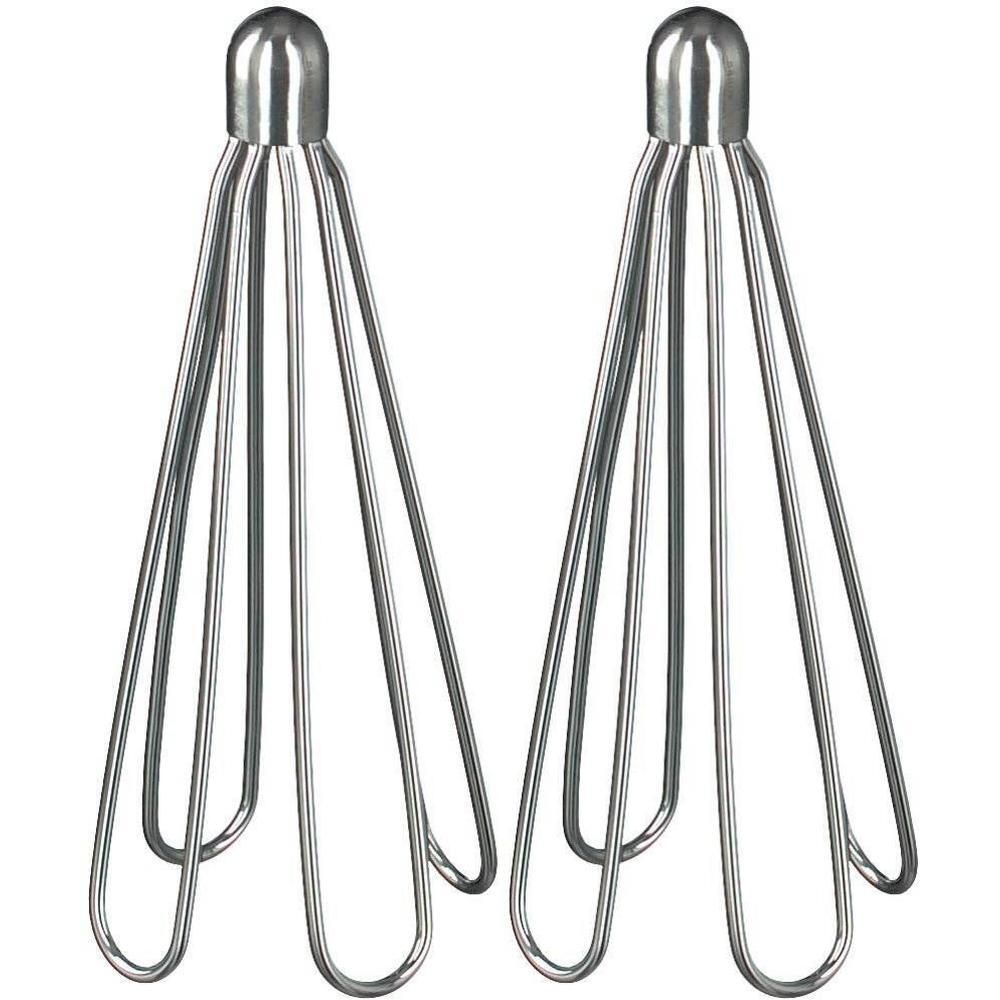 Twee metalen applicators met afgeronde uiteinden en flexibele draadarmen.