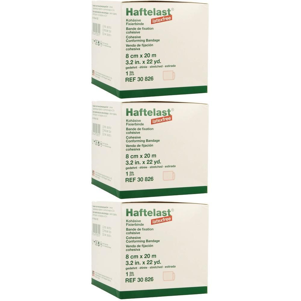 Bande de fixation Haftelast, 8 cm x 20 m, sans latex.