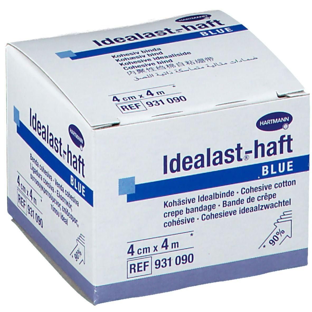Hartmann Idealast-haft Bleu, bande cohésive, 4cm x 4m.