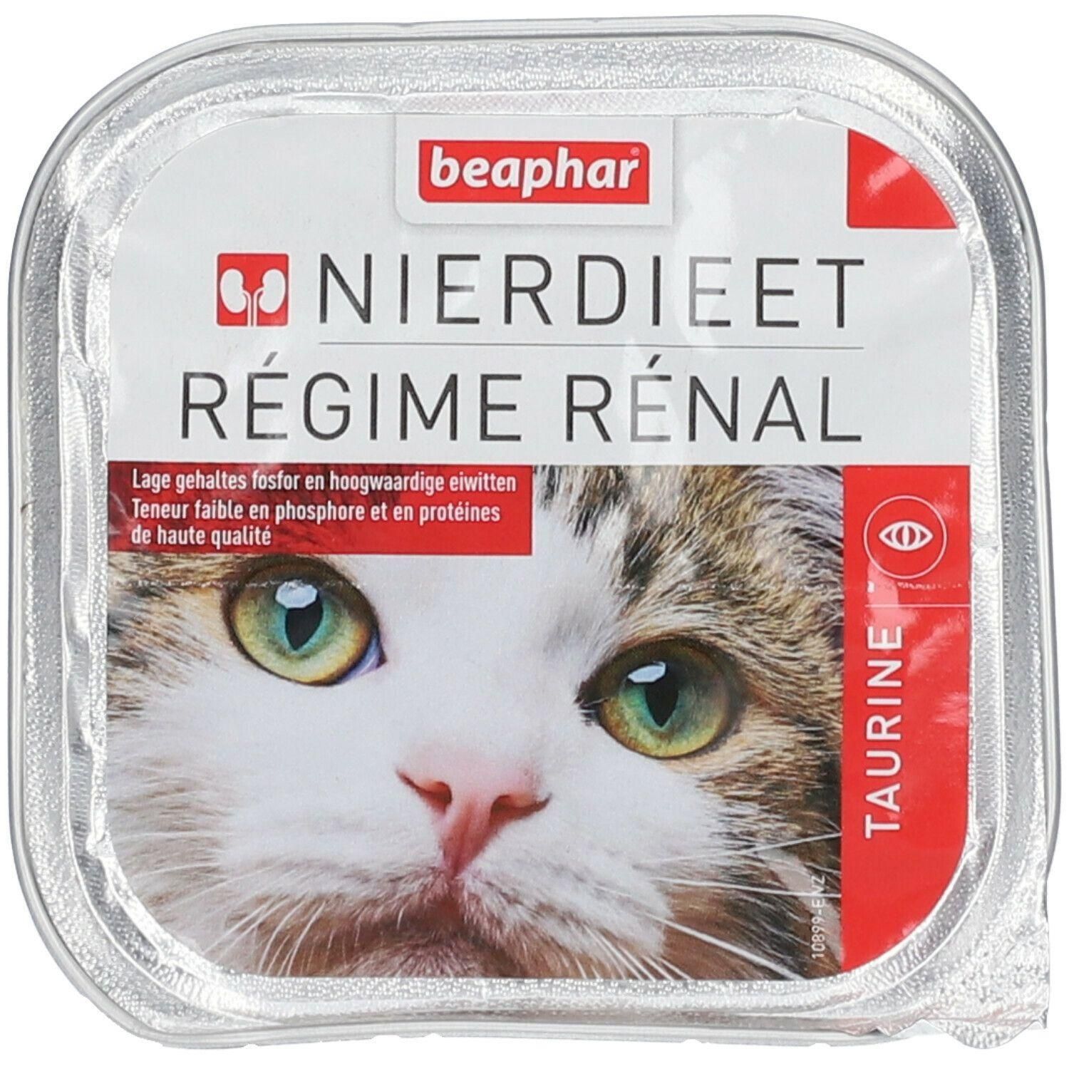 Beaphar Nierdieet Régime Rénal Taurine : nourriture pour chats rénaux. Contient de la taurine.