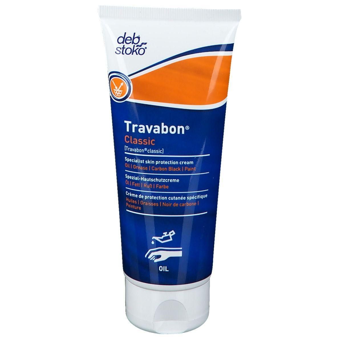 Tube Travabon Classic Huidbeschermende crème voor olie, vet, roet, verf.