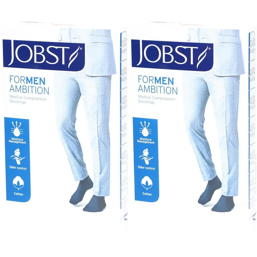 JOBST For Men Ambition Chaussettes Classe de compression 1 AD Noir Medium