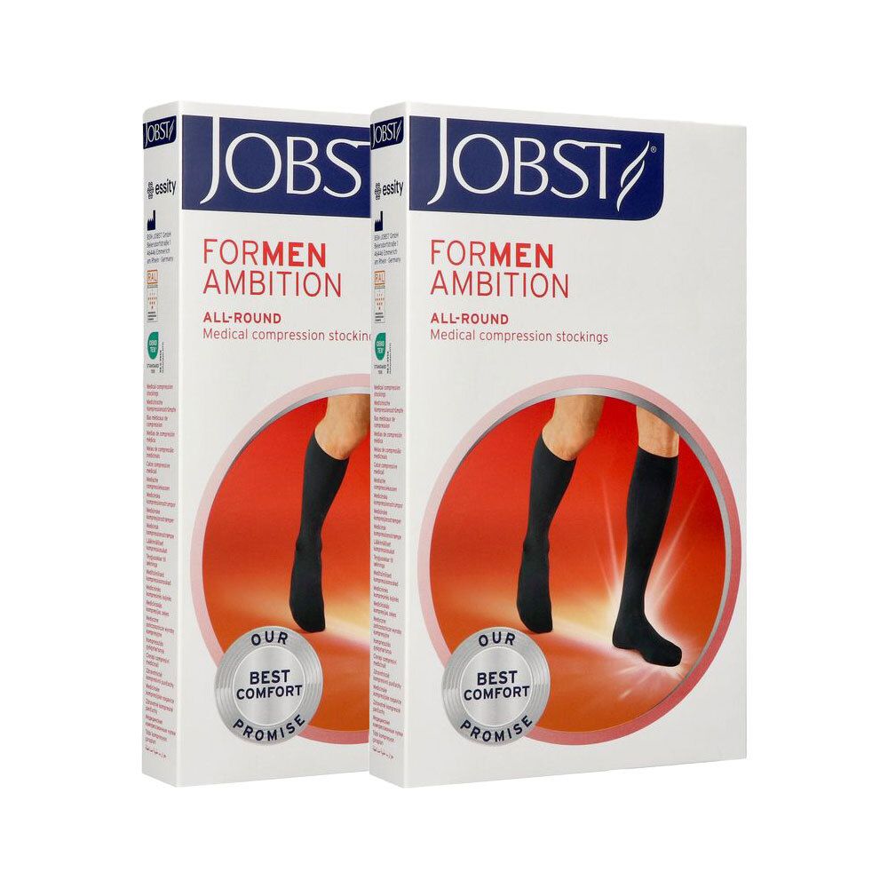 JOBST For Men Ambition compressiekousen, zwart, compressieklasse 2.
