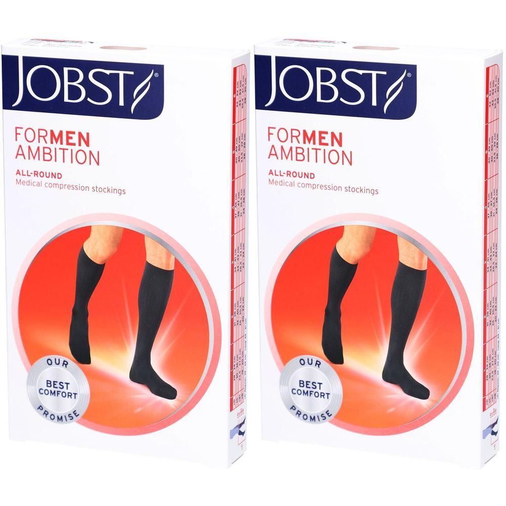 Twee pakken Jobst Forme Ambition compressiekousen, medisch, zwart.