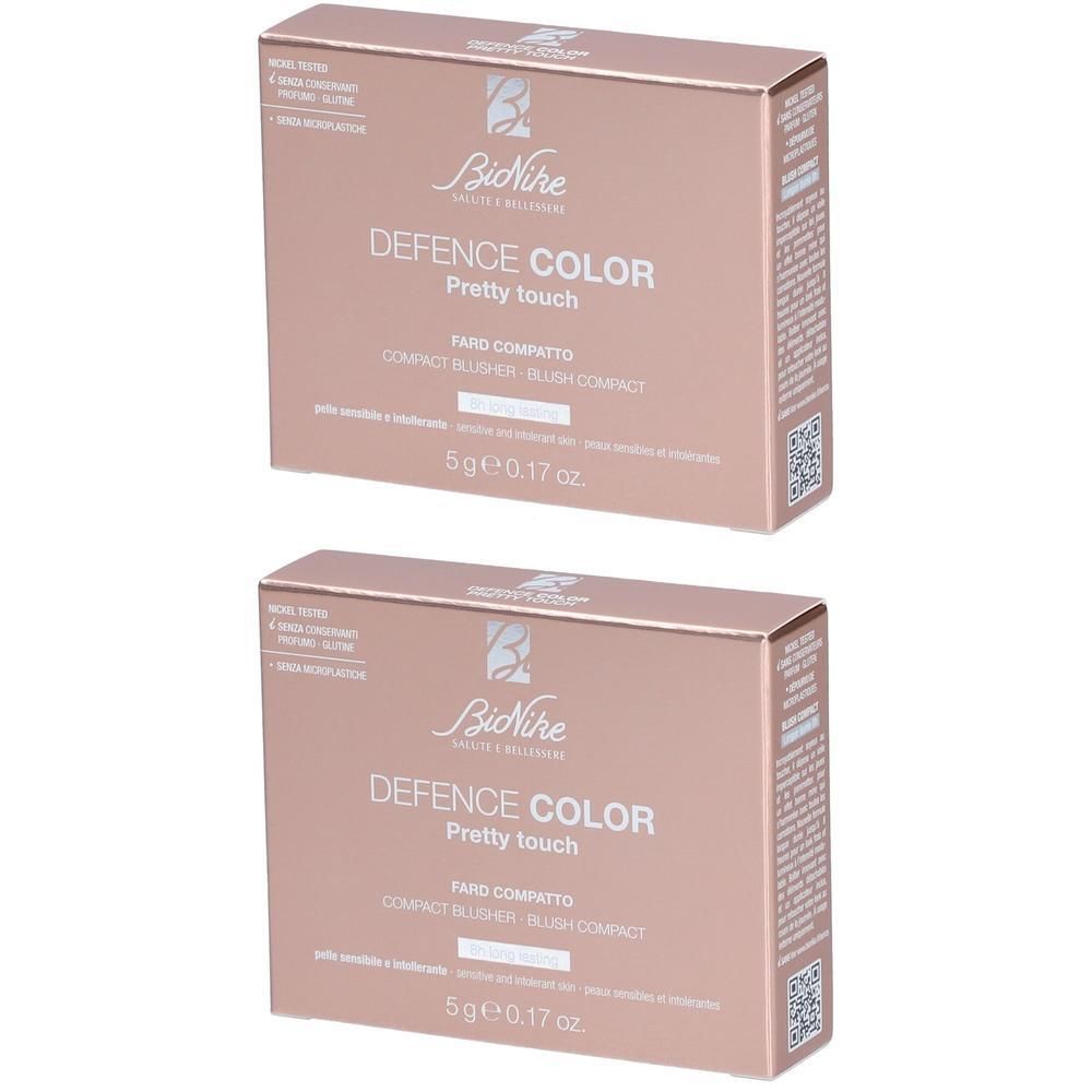 BioNike Defence Color Pretty Touch Blush, 5g. Blush compact teinte pêche.