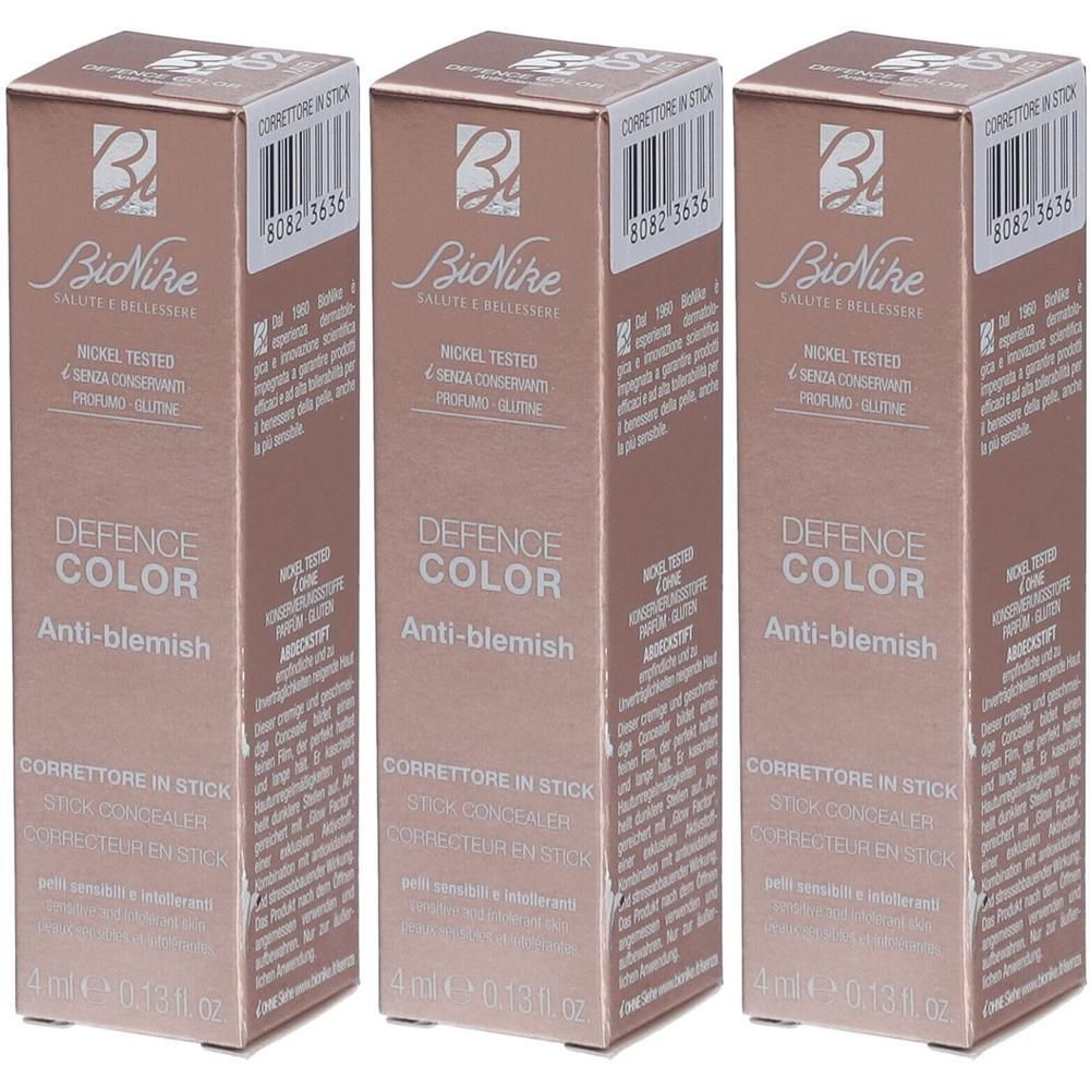 Trois BioNike Defence Color Anti-blemish Stick Correcteur couleur Miel, 4ml.