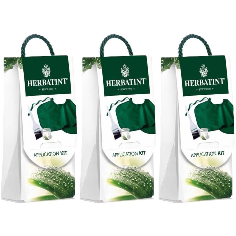 Kit d'application Herbatint avec cape, pinceau et bol.