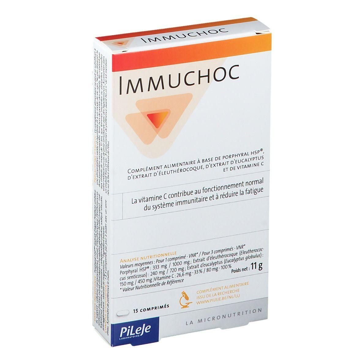 Boîte Immuchoc complément alimentaire à base de Porphyral HSP, 15 comprimés.