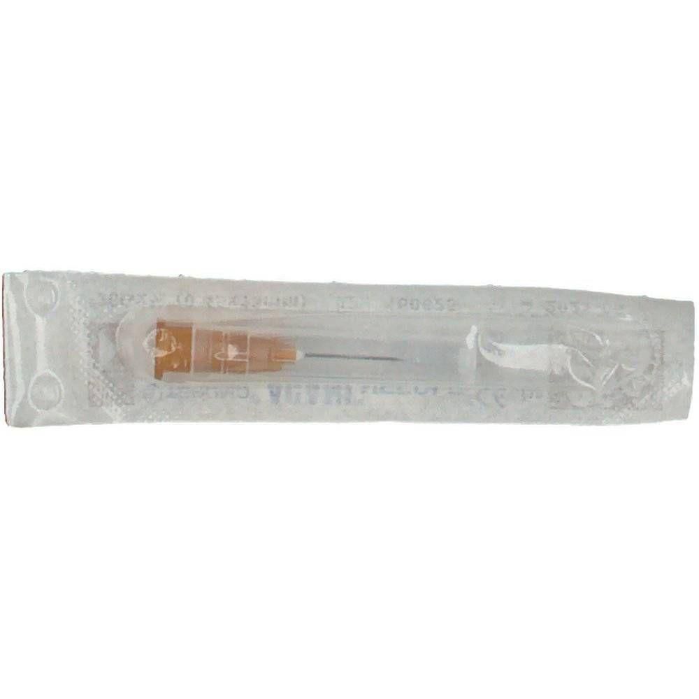 Seringue stérile à usage unique avec aiguille, connecteur Luer orange, 26g.