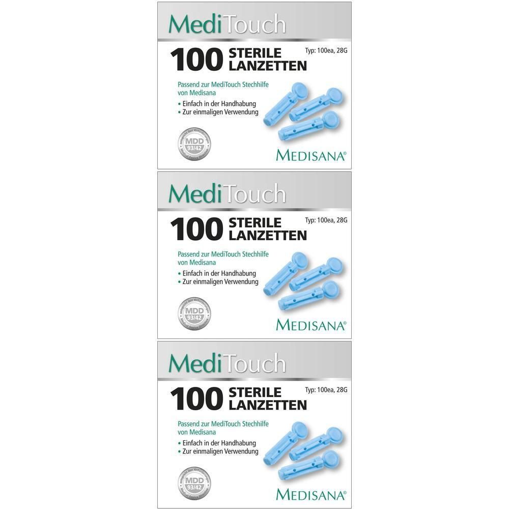 Boîte de 100 lancettes stériles de Medisana.