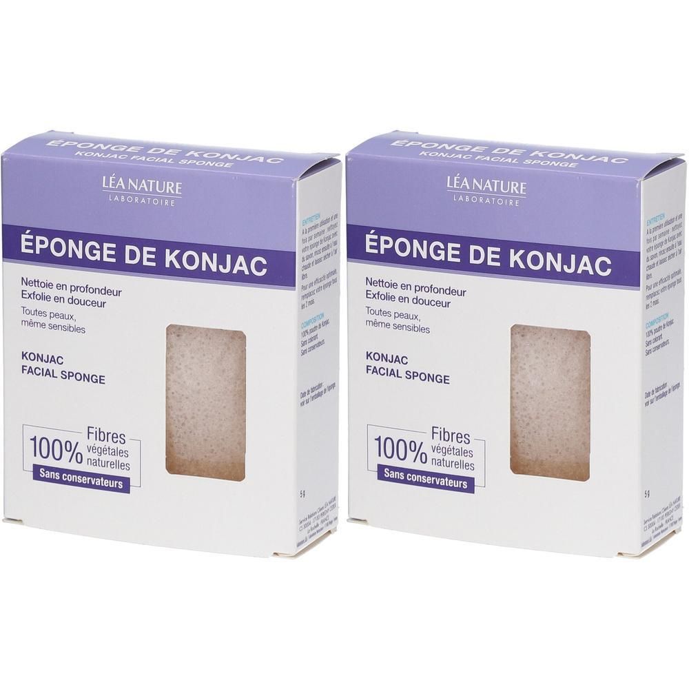 Twee pakken Jonzac Konjac gezichtsspons. 100% natuurlijke vezels.