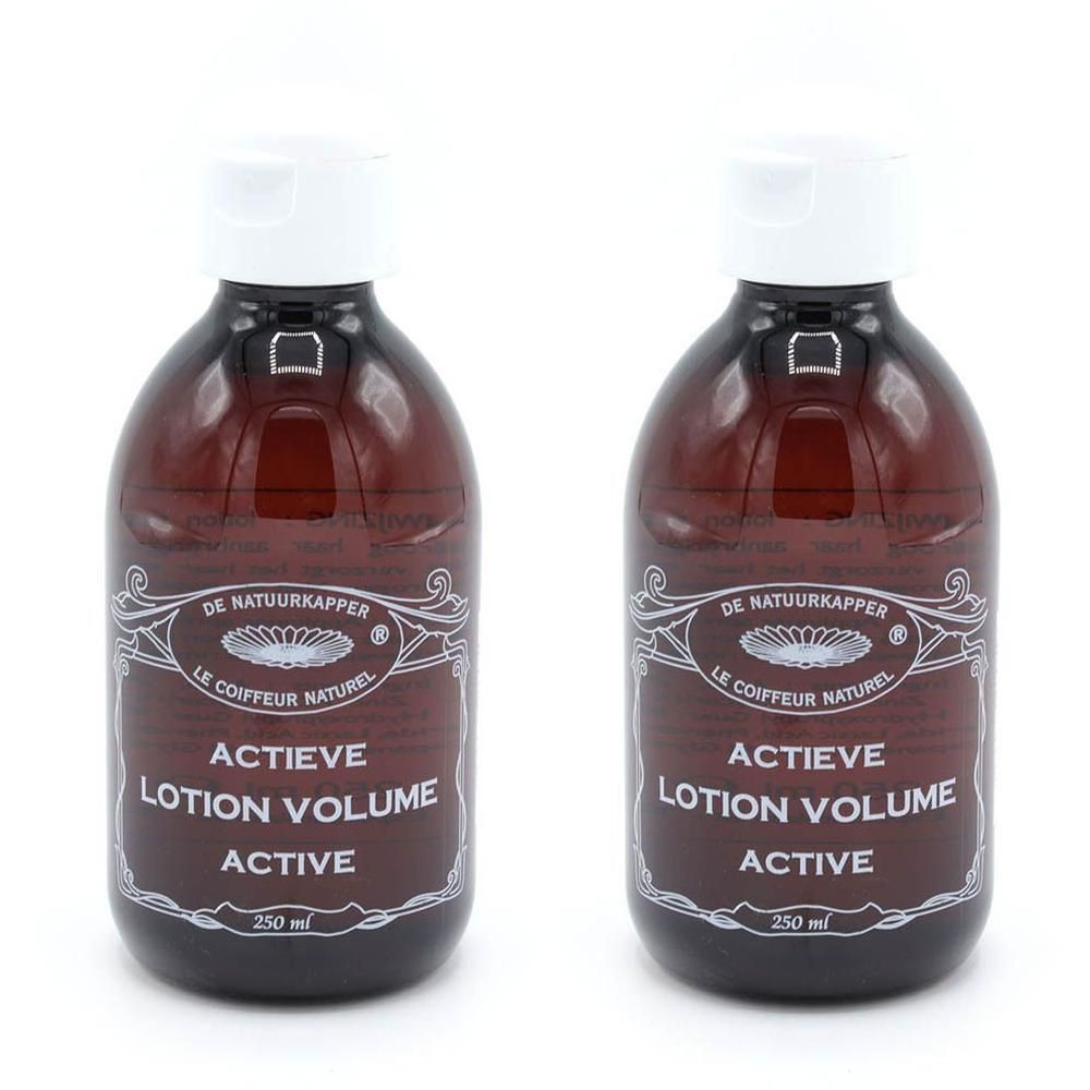 Twee flessen Le Coiffeur Naturel Lotion Volume Active, 250 ml.