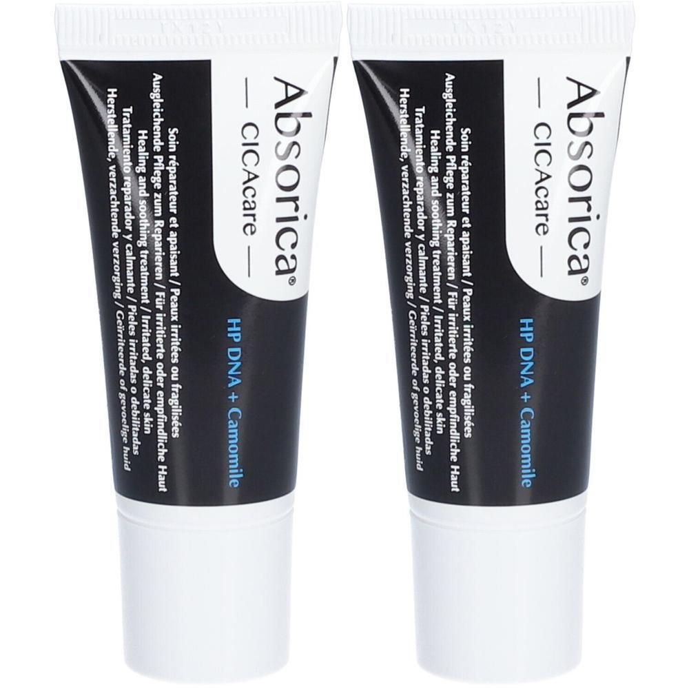 Twee tubes Absorica CICAcare HP DNA + Kamille huidverzorging.