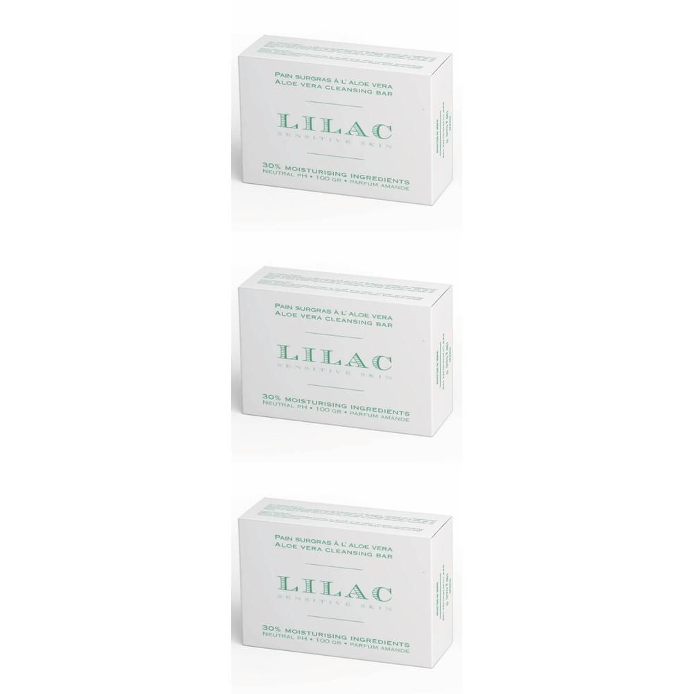 Drie dozen Lilac dermatologische surgras aloë vera zeep.