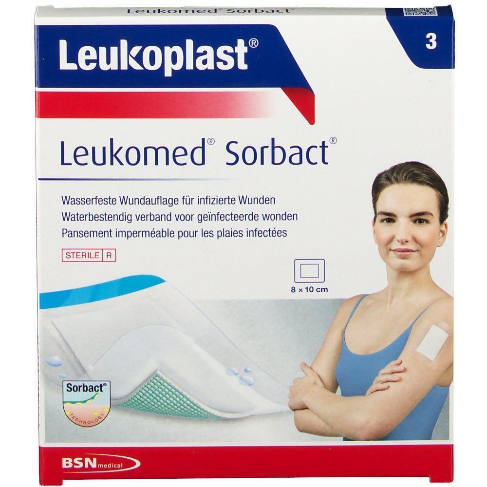 Pansement Leukoplast Leukomed Sorbact 8 cm x 10 cm, stérile.