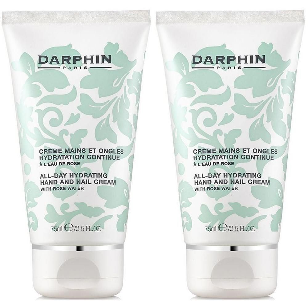 Twee tubes Darphin hand- en nagelcrème met rozenwater. 75ml / 2.5 Fl. Oz.