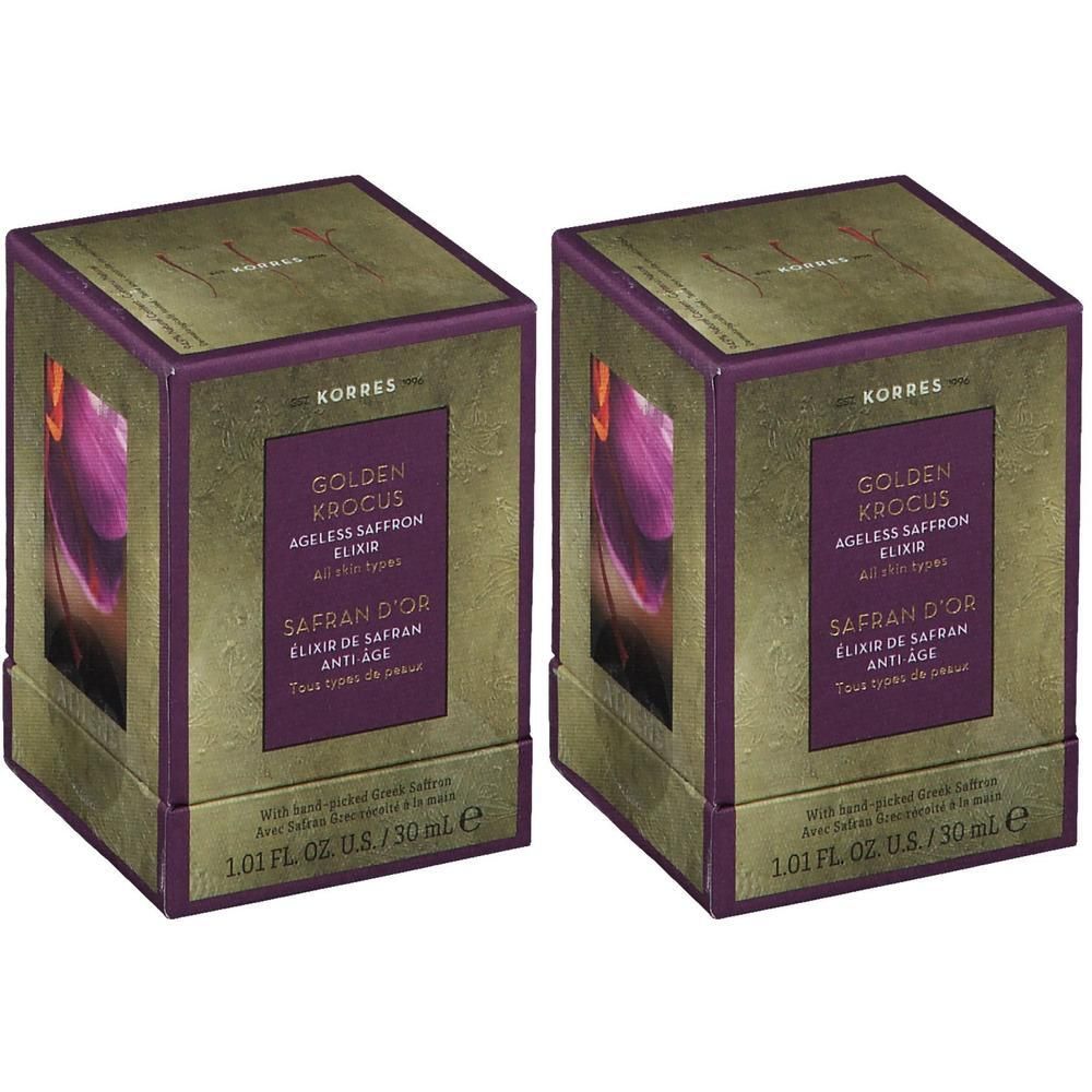 Twee Korres Golden Krocus Ageless Saffron Elixir Anti-Age 30ml dozen.