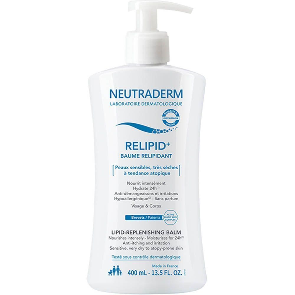 Flacon pompe Neutraderm Relipid+, 400ml.
