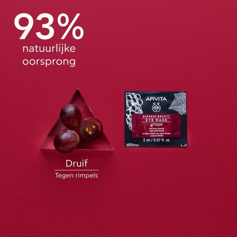 Apivita oogmasker met druif. 93% natuurlijke oorsprong, tegen rimpels.