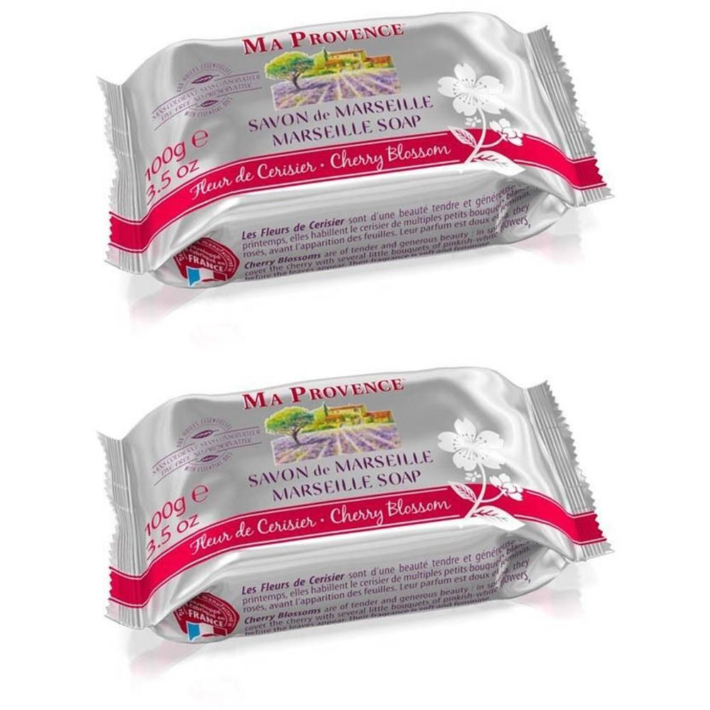 Twee Ma Provence Marseille zepen, 100g, Kersengeur.