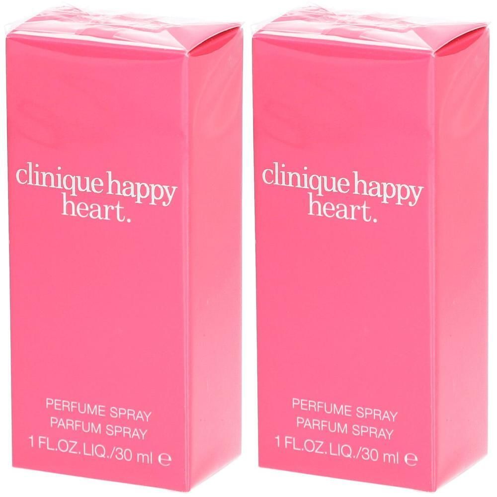 Twee Clinique Happy Heart Parfum Spray verpakkingen, 30 ml.