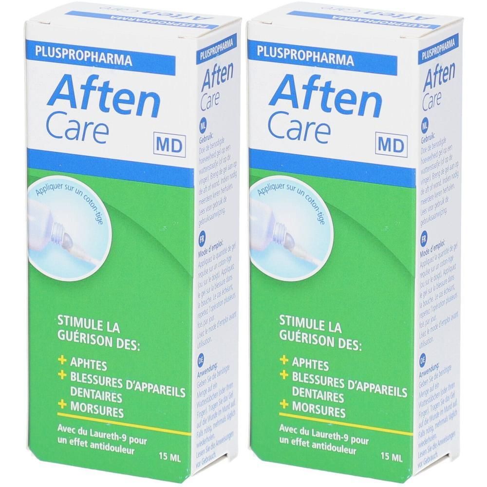 Deux boîtes de Pluspropharma Aften Care pour les soins buccaux, 15 ml.