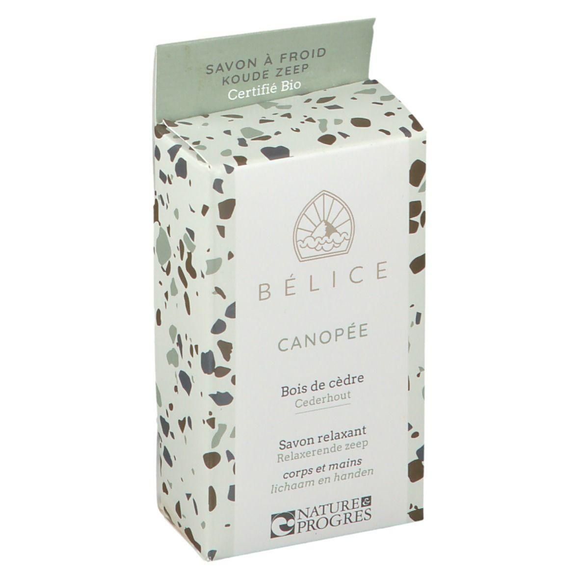 Savon Bélice Canopée, Saponifié à froid, Certifié Bio. Bois de cèdre. Pour corps et mains.