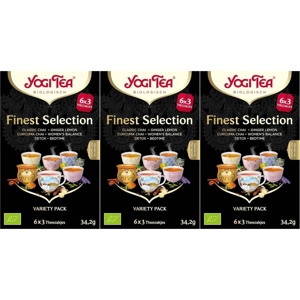 Yogi Tea Bio "Finest Selection" proefpakket 6x3 zakjes.