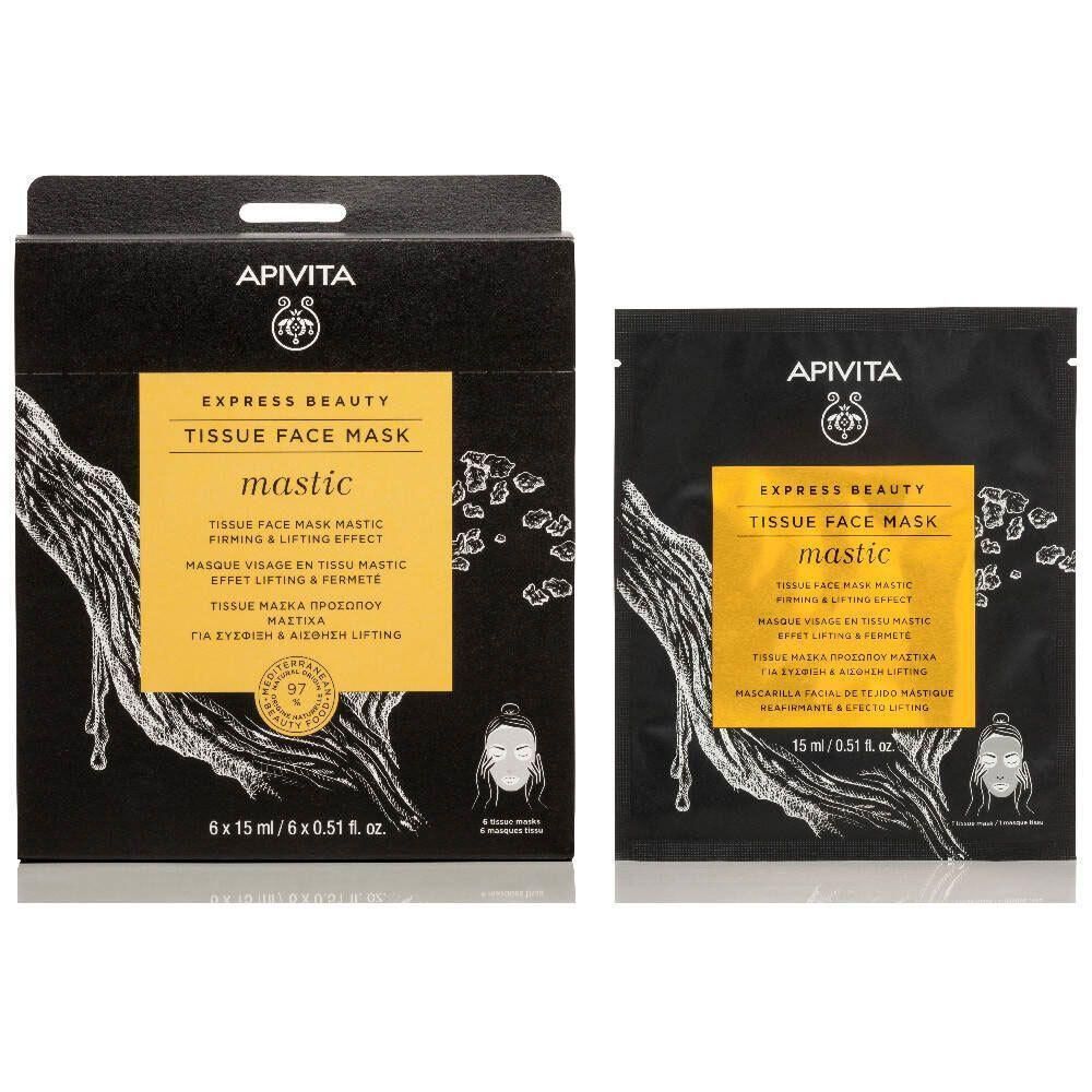Apivita Express Beauty Tissue Mask Mastic, verstevigend en liftend.