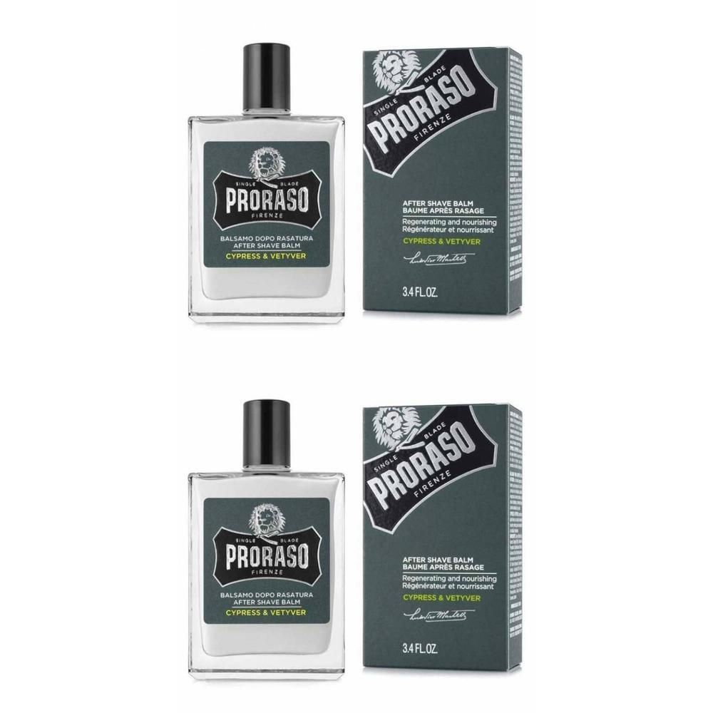 Fles en doos Proraso After Shave Balsem. Geur: Cipres & Vetiver.