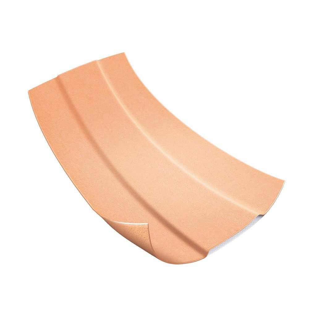 Een Nexcare Flexible Foam Active pleister, huidkleurig, flexibel.