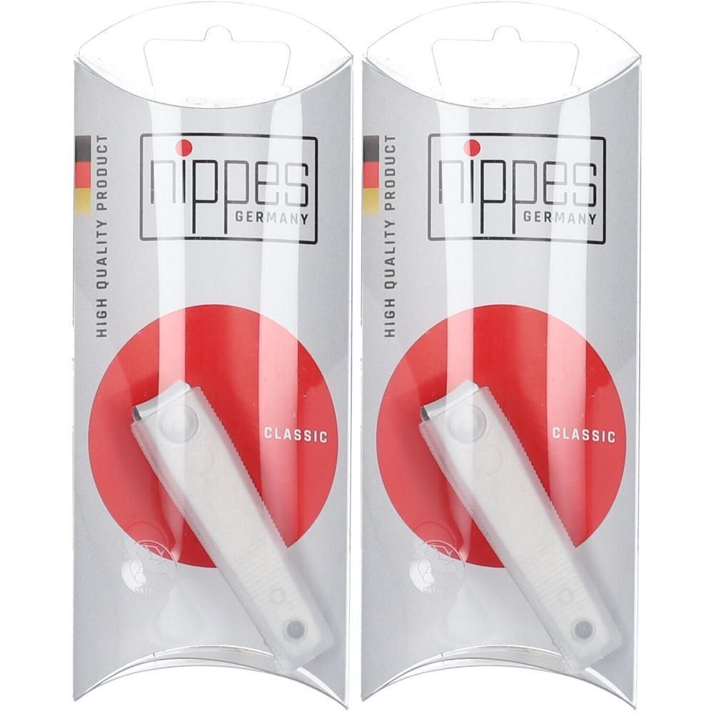Deux coupe-ongles Nippes Classic sous emballage. Produit de haute qualité d'Allemagne.