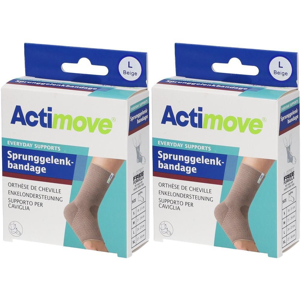 Orthèse de cheville Actimove, beige, taille L.