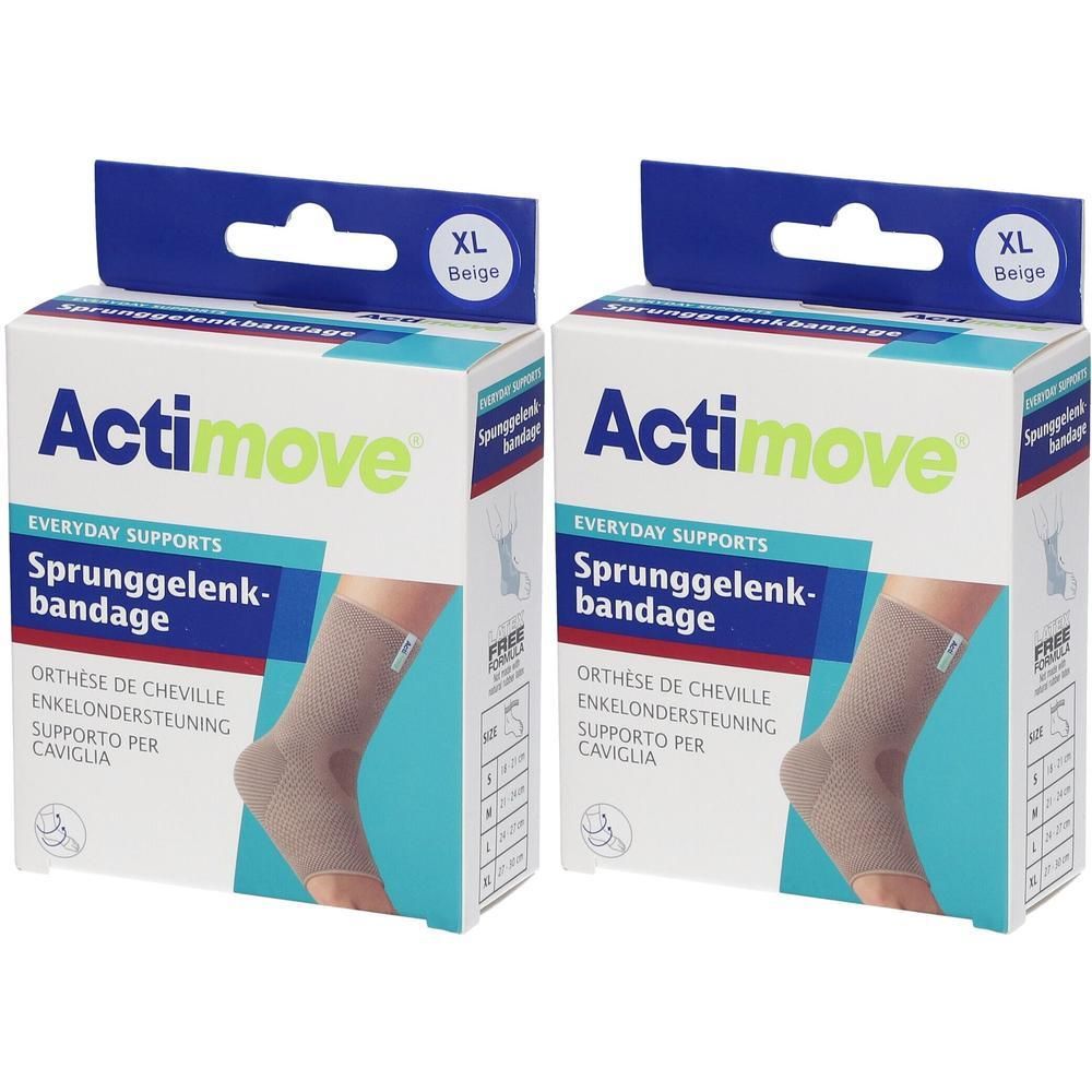Actimove Enkelbrace, beige, maat XL, in dubbelverpakking.