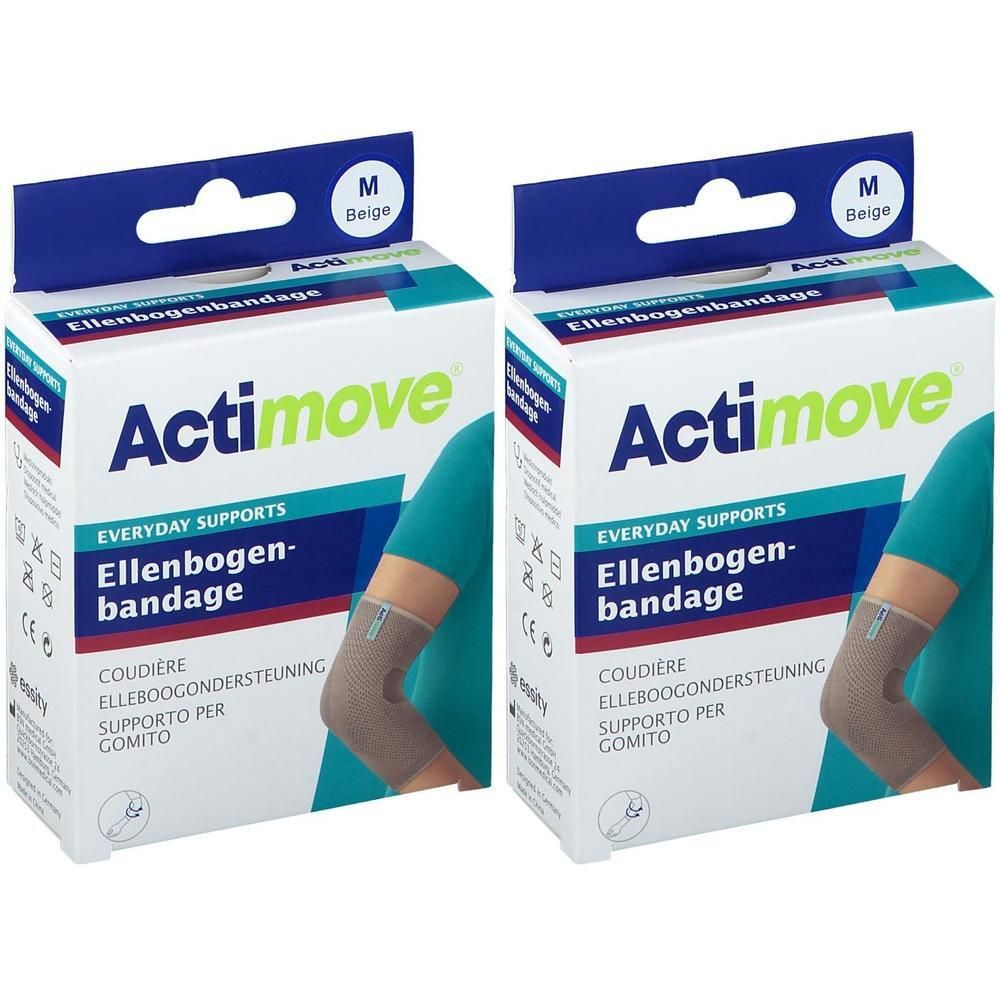 Twee Actimove Bandage Coude Medium dozen, beige.