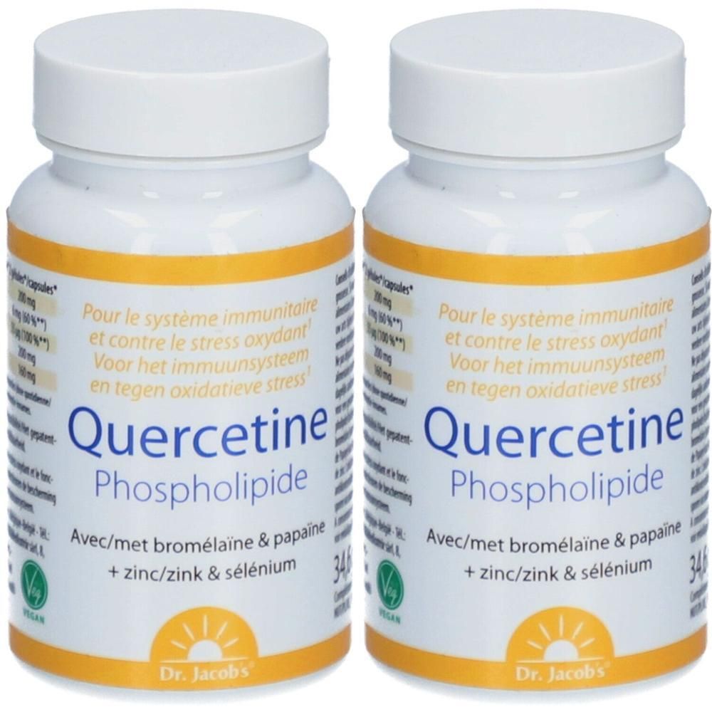 Dr. Jacob's Quercetine Phospholipide capsules, 3 potjes.
