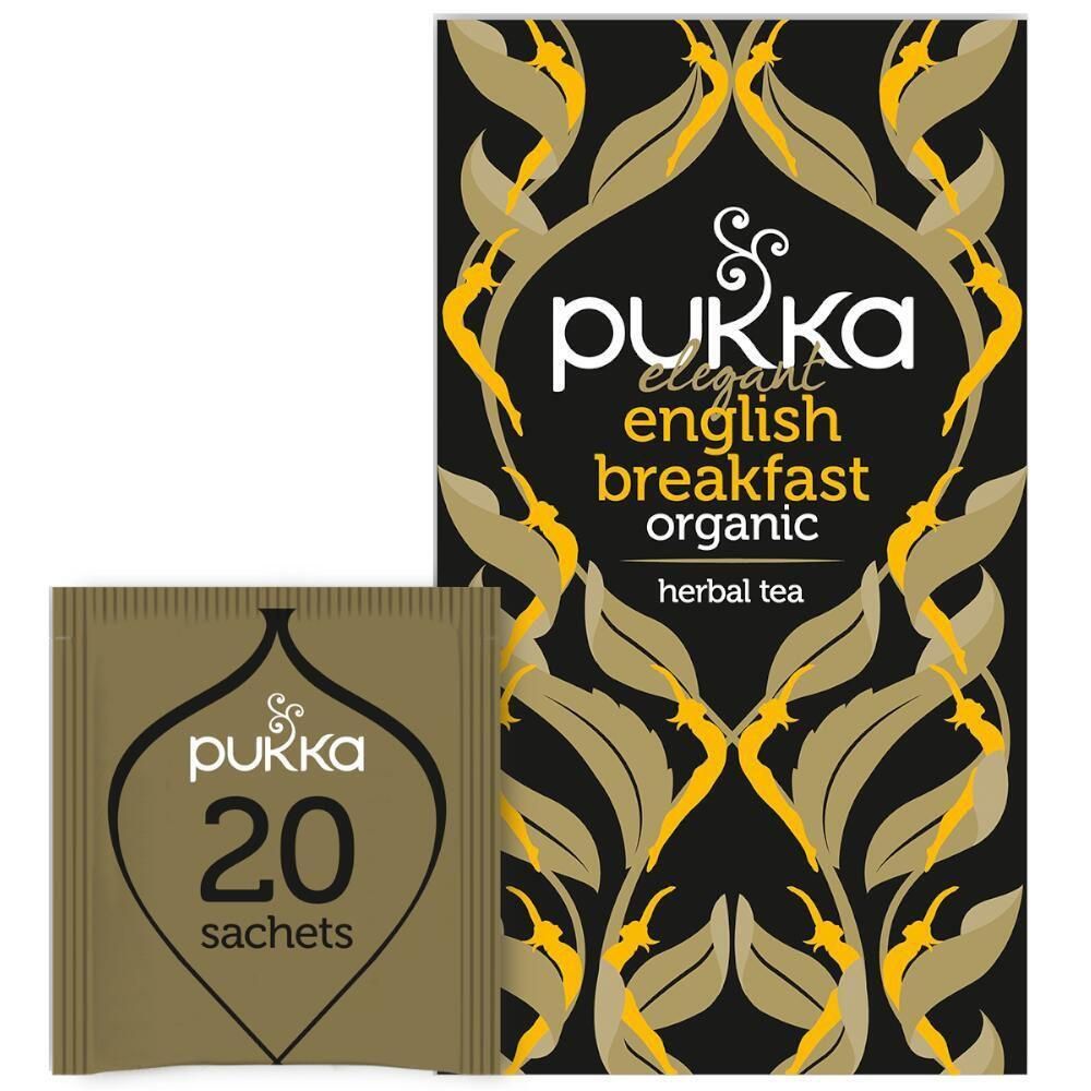 Pukka Elegant English Breakfast Biologische Kruidenthee, 20 zakjes.