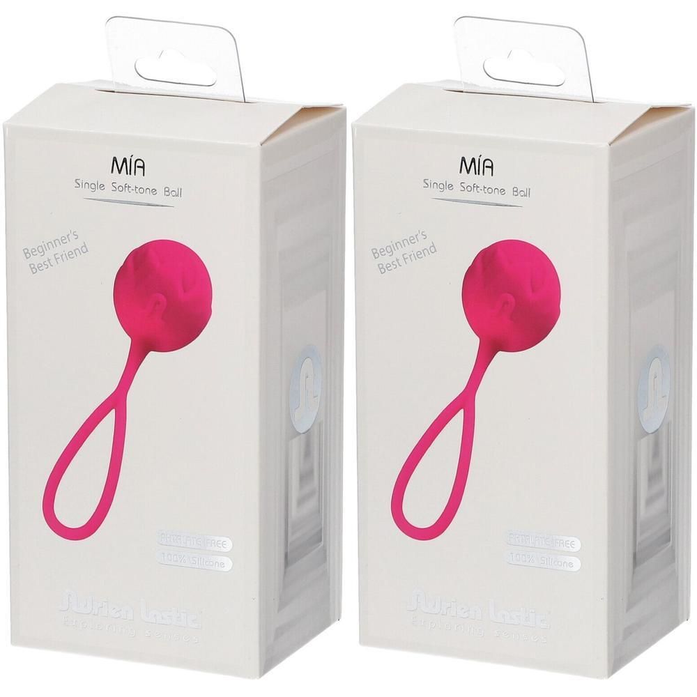Deux boîtes du Adrien Lastic Mia Single Soft-Tone Ball rose avec cordon.