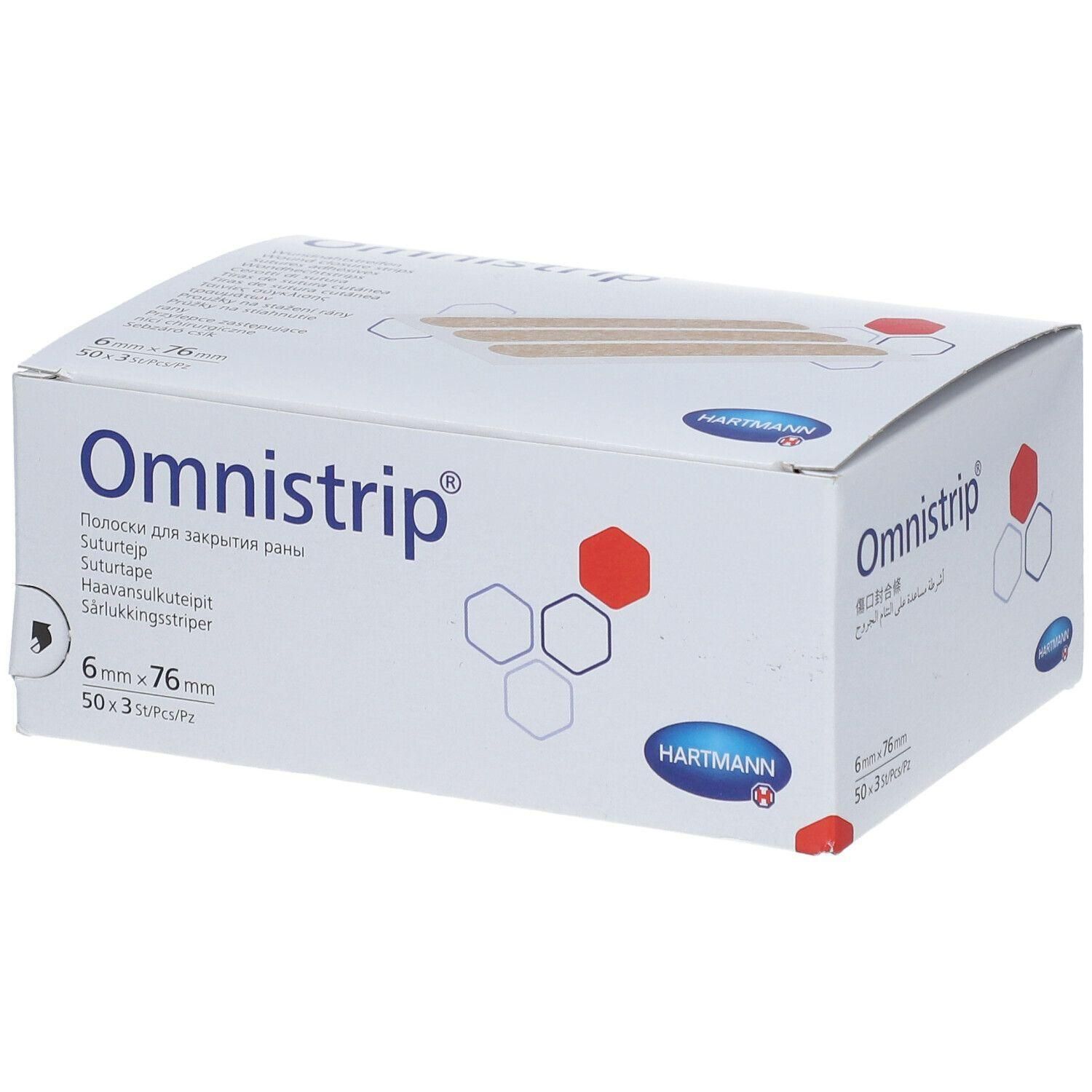 Hartmann Omnistrip hechtstrips, 6mm x 76mm, 50x3 stuks.