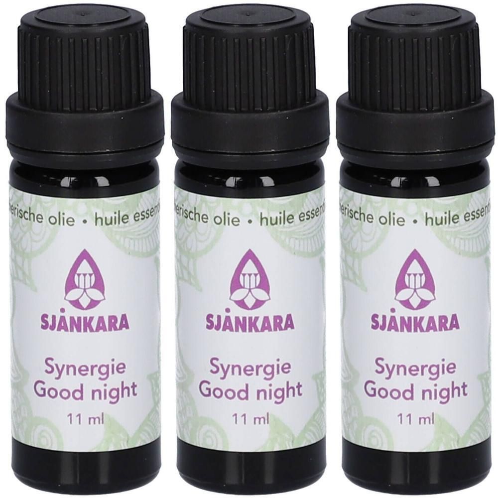 Drie flesjes Sjankara Synergie Good night etherische olie, elk 11 ml.