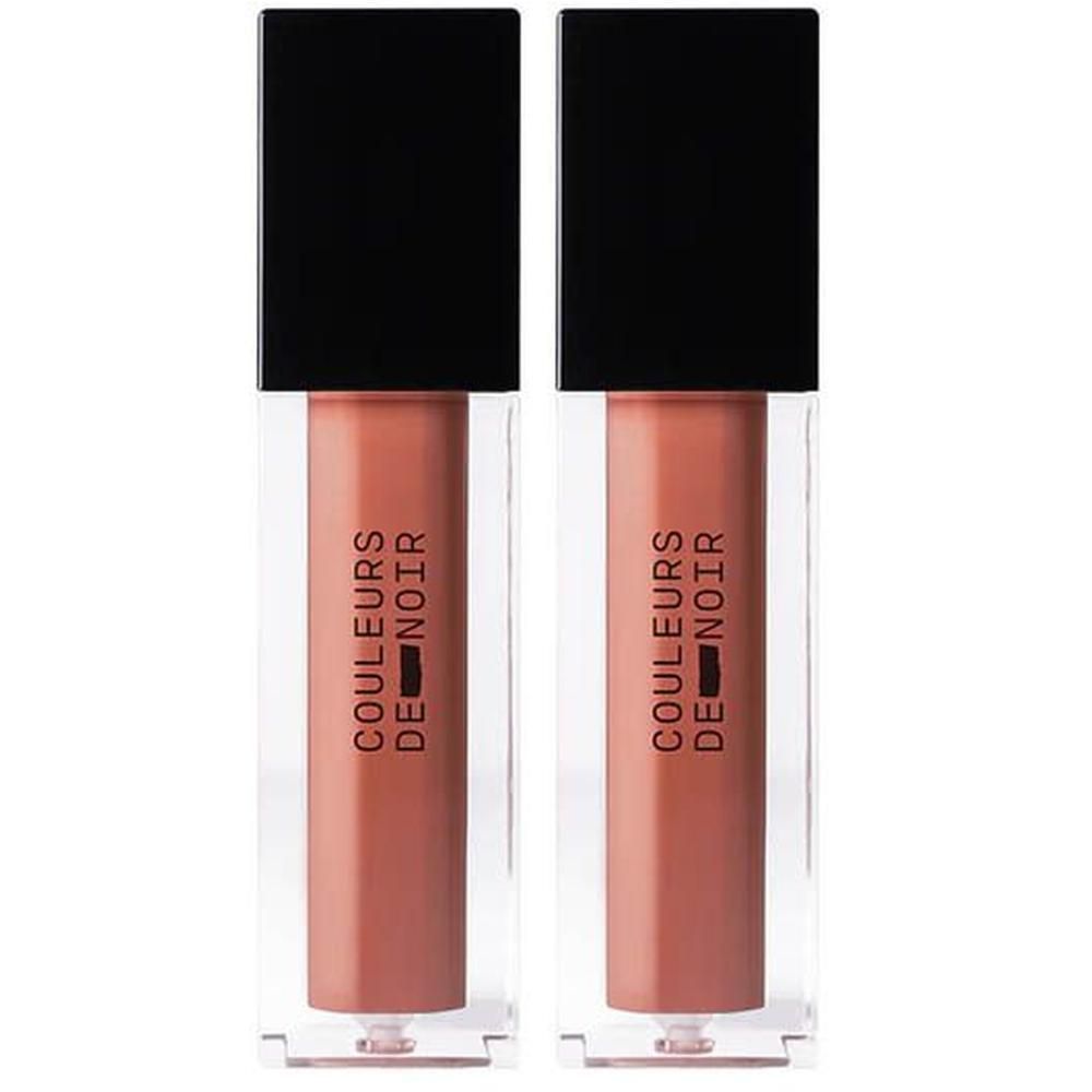 Deux flacons de Couleurs de Noir Instant Gloss Lip Maximizer teinte 03 Dusky Pink.