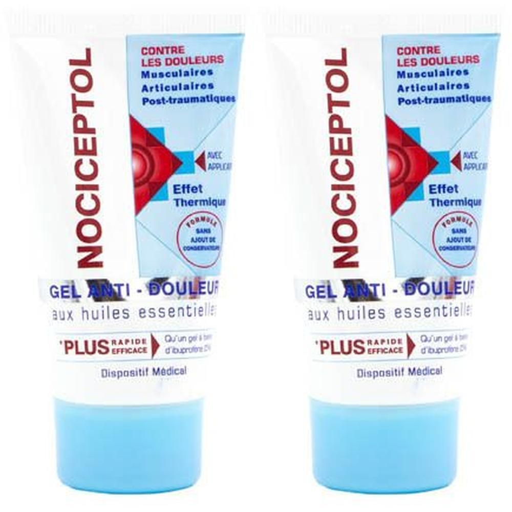 Twee tubes NOCICEPTOL Gel tegen spier-, gewrichts- en posttraumatische pijn.