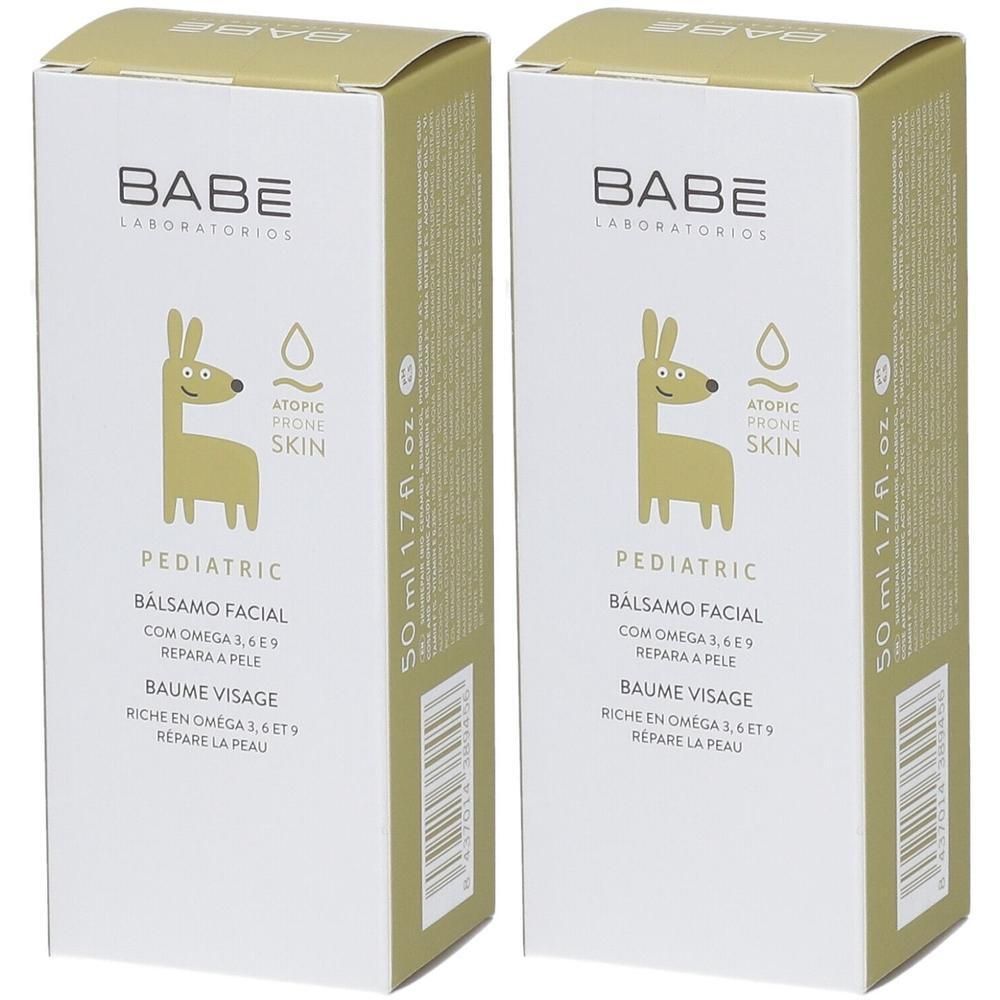 Deux boîtes de Baume Visage Pédiatrique BABÉ pour peaux à tendance atopique.