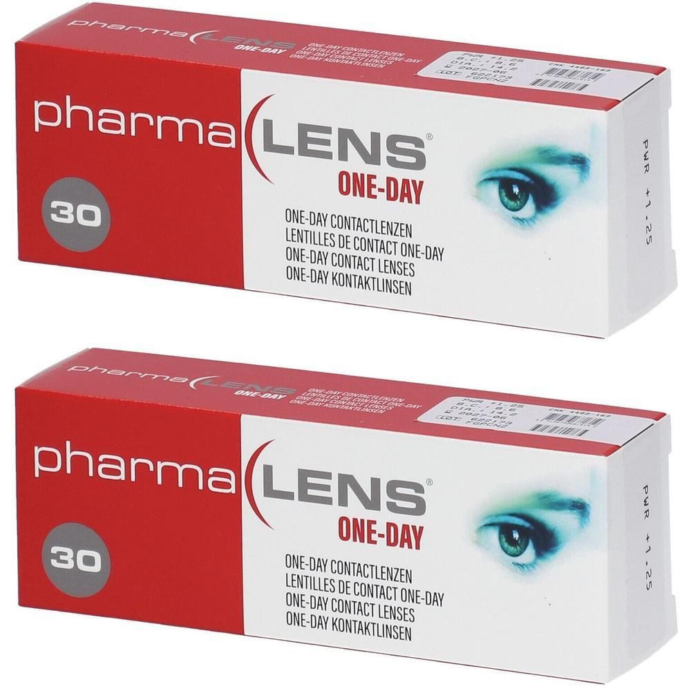 Twee pakken Pharma Lens One-Day contactlenzen, 30 lenzen per pak.