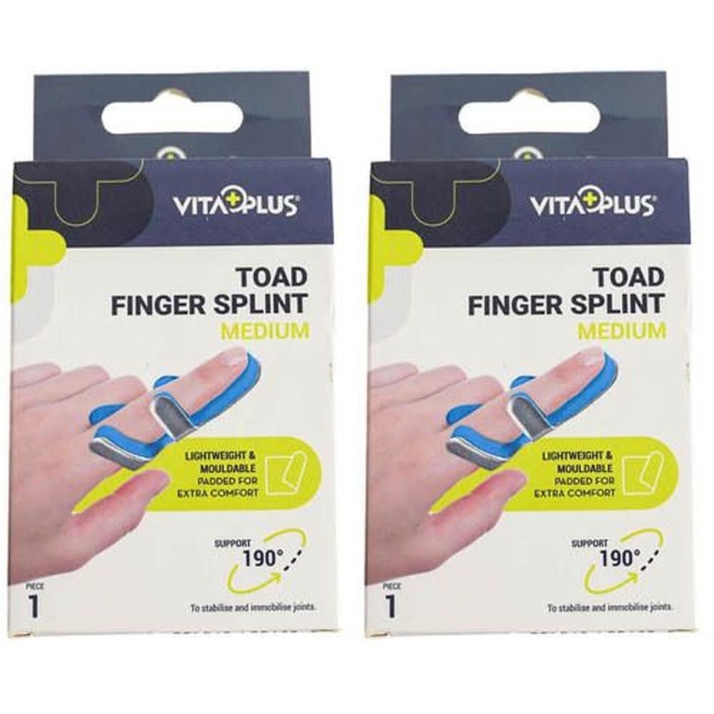 Vitaplus Vinger Spalk Medium, lichtgewicht en vormbaar, gewatteerd voor comfort.