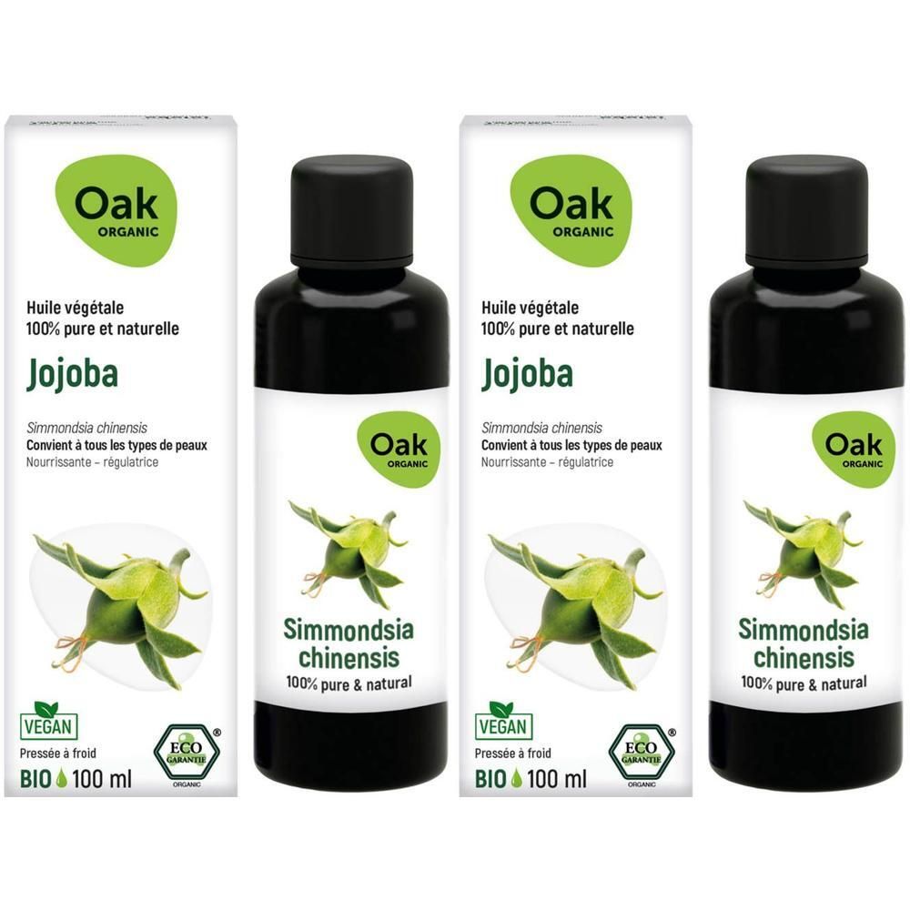 Huile végétale Jojoba Oak, 100% pure et naturelle, BIO 100 ml.