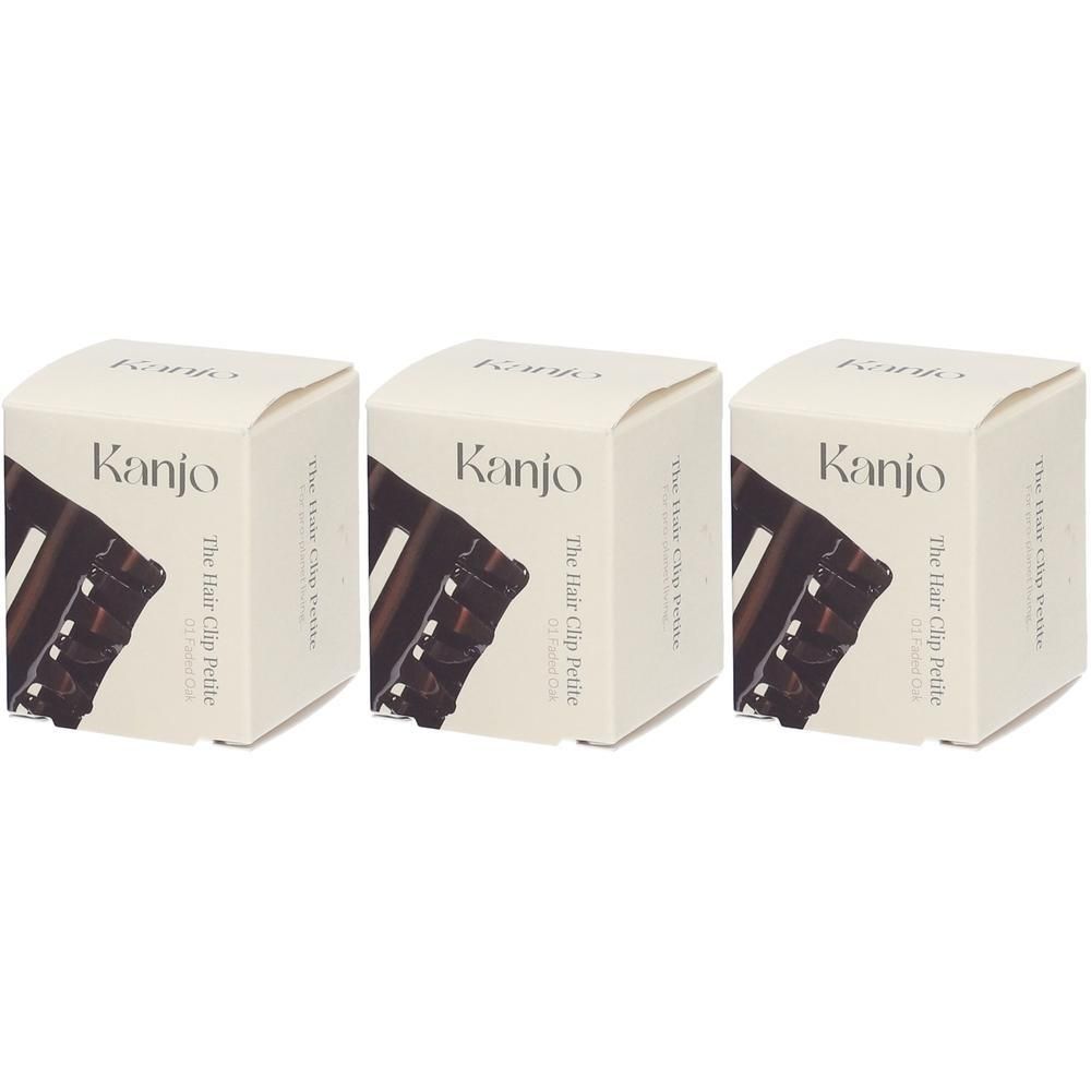 Drie Kanjo Petite haarspeld dozen, Faded Oak.