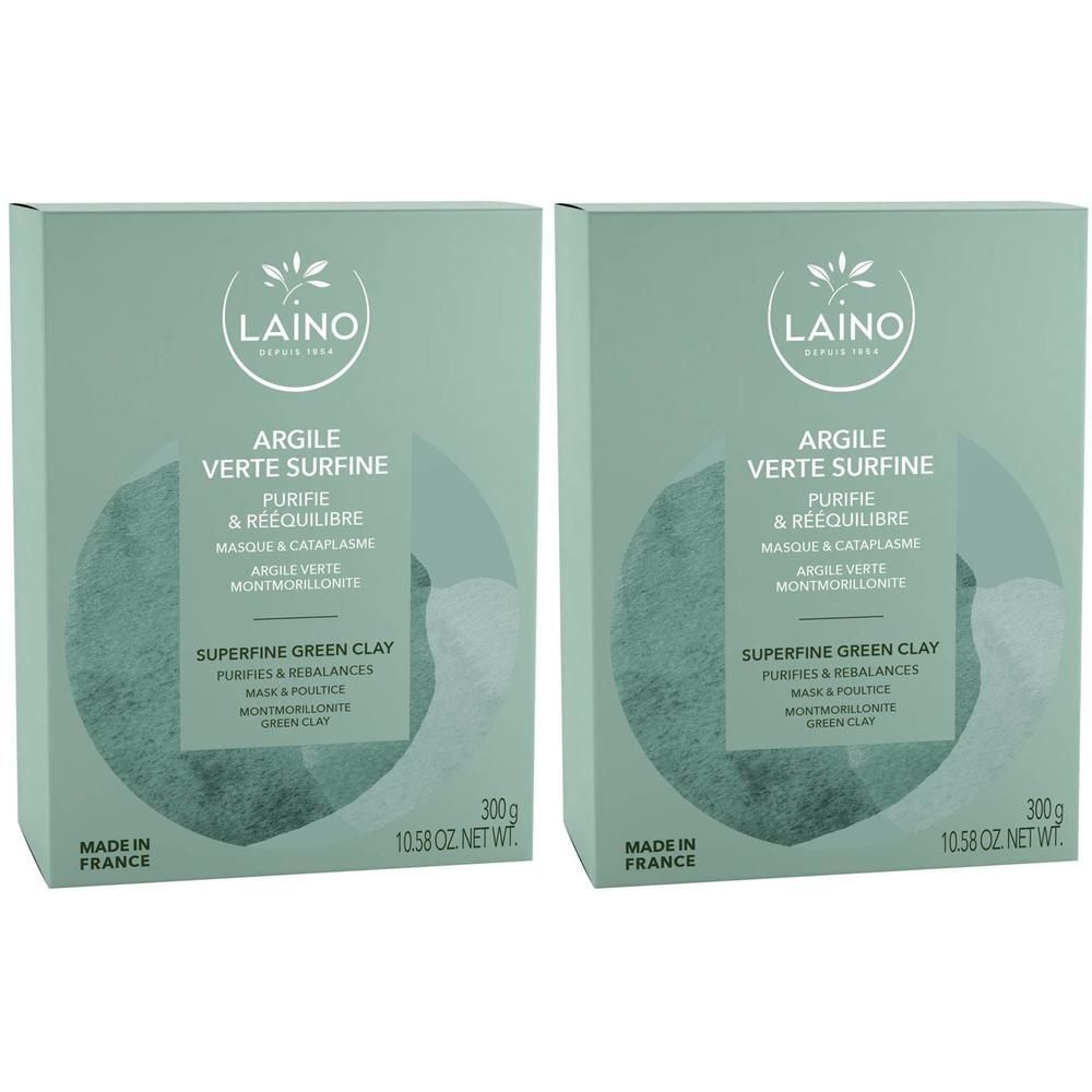 Twee pakken Laino Superfine Groene Klei, 300g.