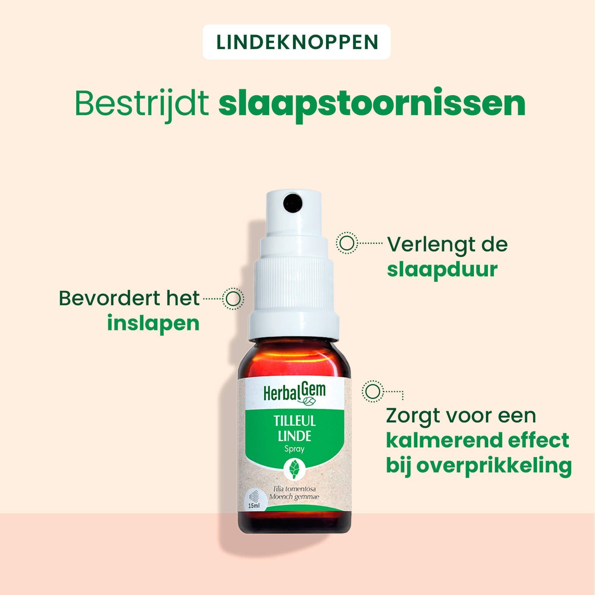 HerbalGem Tilleul Bio Spray: Bevordert inslapen en slaapduur.